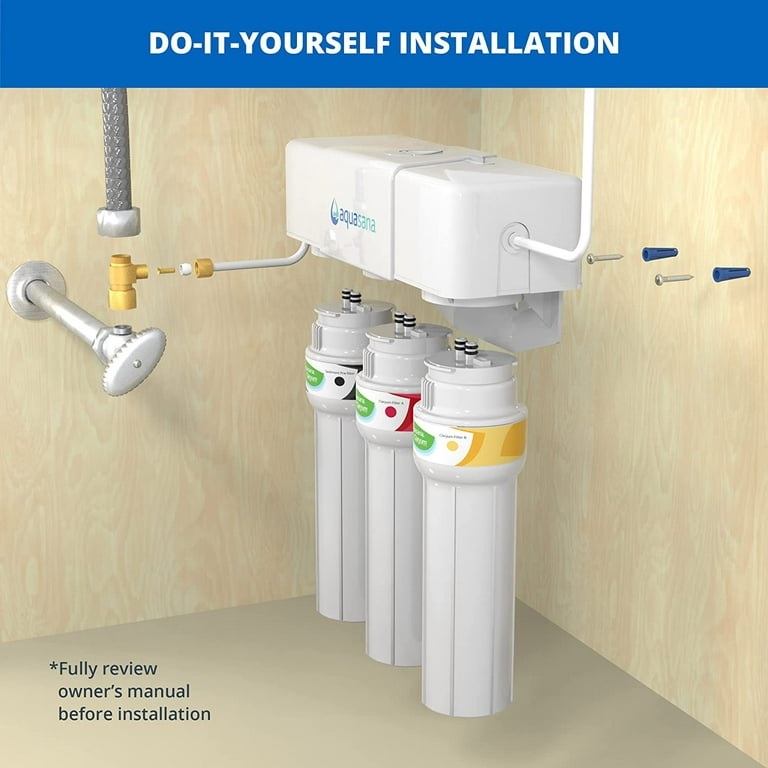 3 Stage Under Sink Water Filter System Kitchen Counter Claryum Filtration Filter